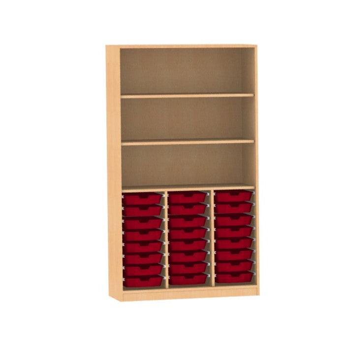Materialschrank Holz Buche Dekor für Kindergarten Kita Kinderkrippe Türen für 24 CS1 Boxen oder 12 CS2 Boxen