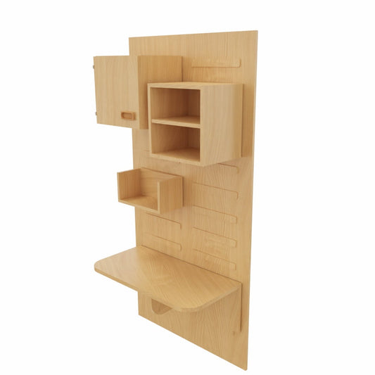 Möbel für Kindergarten aus Holz Wandarbeitsplatz ModulaMaxx zur variablen Gestaltung zum Spielen Malen oder Basteln