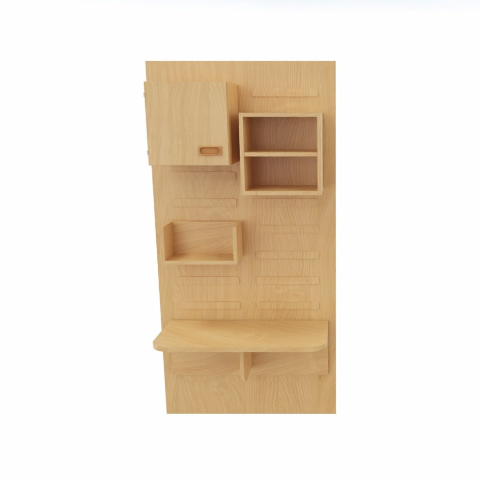 Möbel für Kindergarten aus Holz Wandarbeitsplatz ModulaMaxx zur variablen Gestaltung zum Spielen Malen oder Basteln