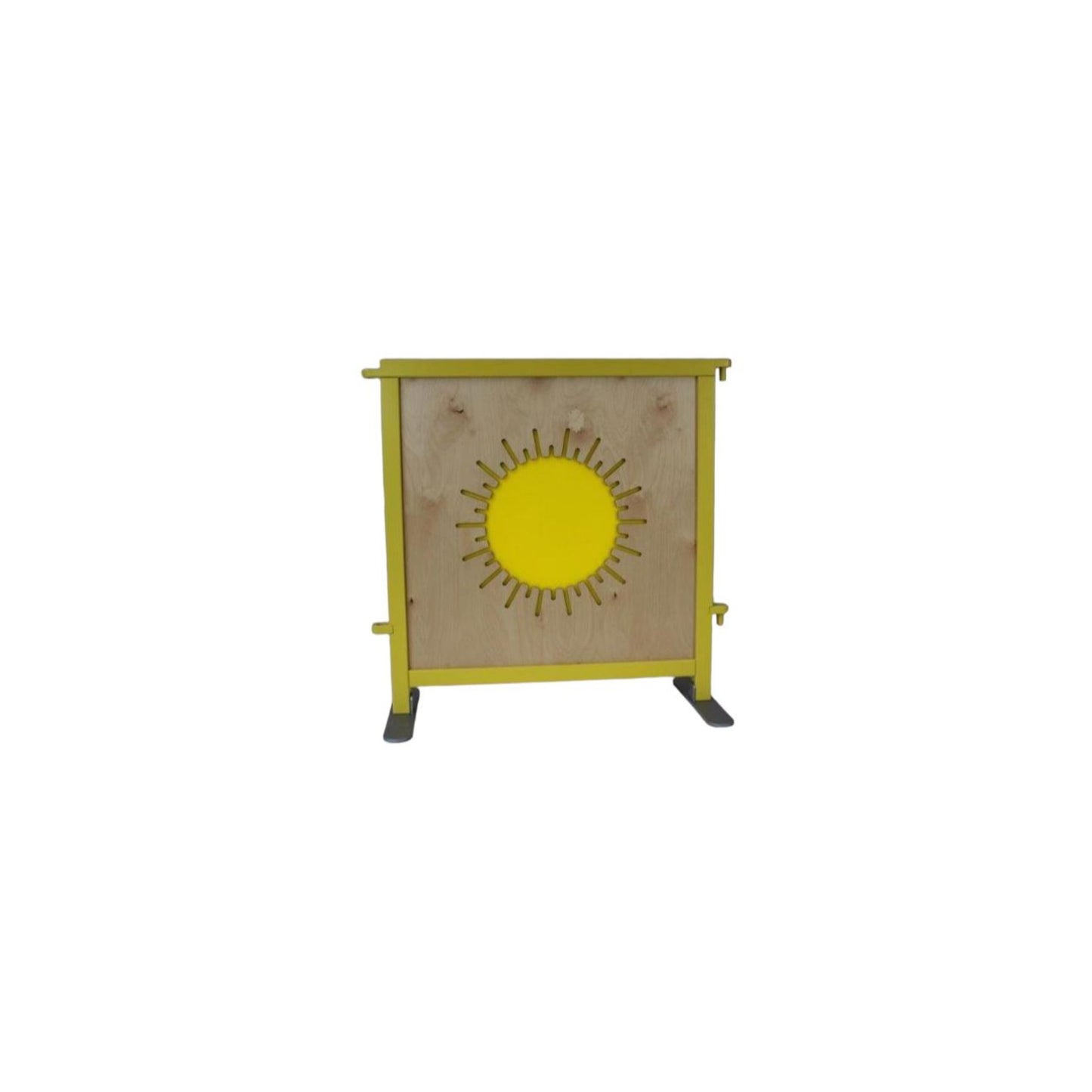 Mini-Raumteiler Holzwand mit Sonne